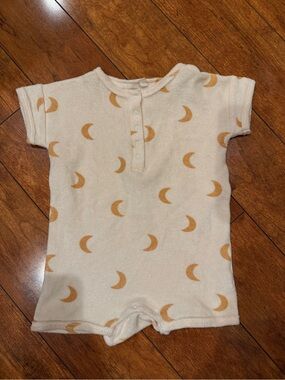 Organic Zoo Honey Midnight Terry Beach Romper | 100% organic cotton